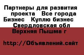 Партнеры для развития IT проекта - Все города Бизнес » Куплю бизнес   . Свердловская обл.,Верхняя Пышма г.